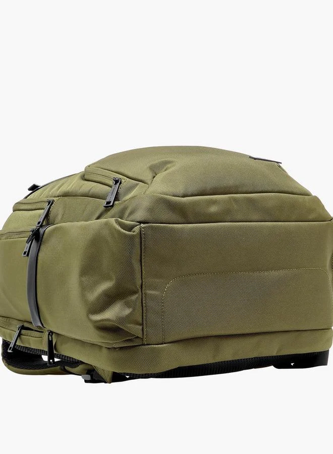 Lee Cooper KHAKI Textured Backpack With Adjustable Shoulder Straps for Men | Best Price UAE